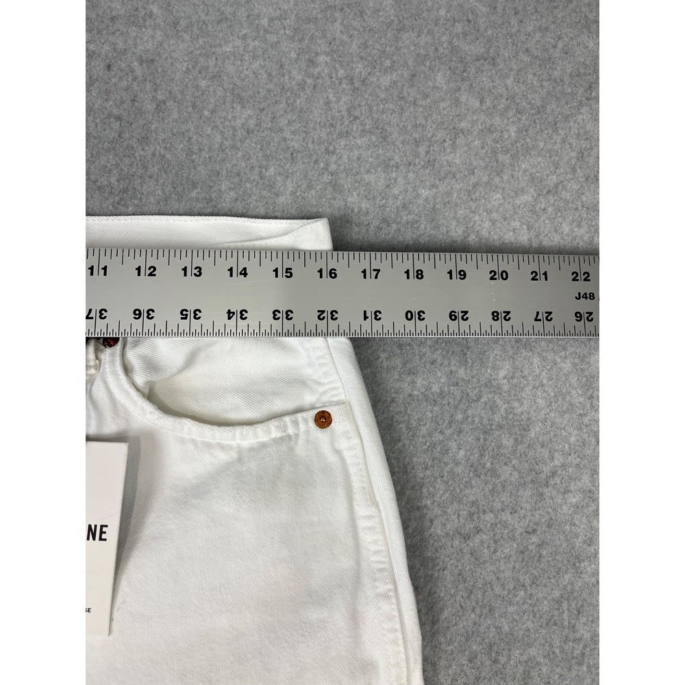 RE/Done Jeans Womens 30 White 90s High Rise Loose Fit Button Fly‎ Distressed - Picture 8 of 12